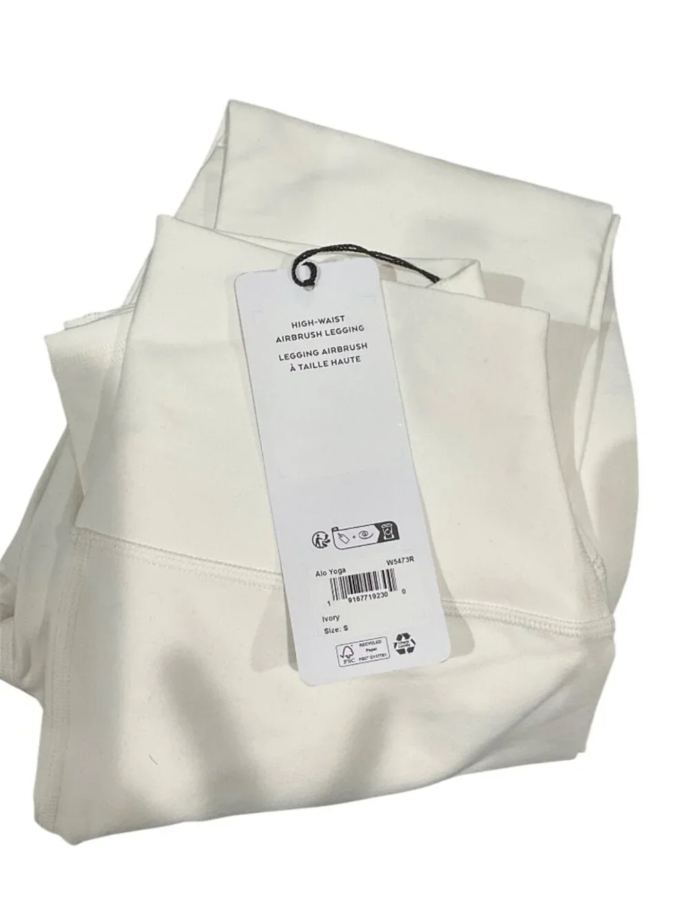 ALO Yoga High-Waist Airbrush Leggings in Ivory